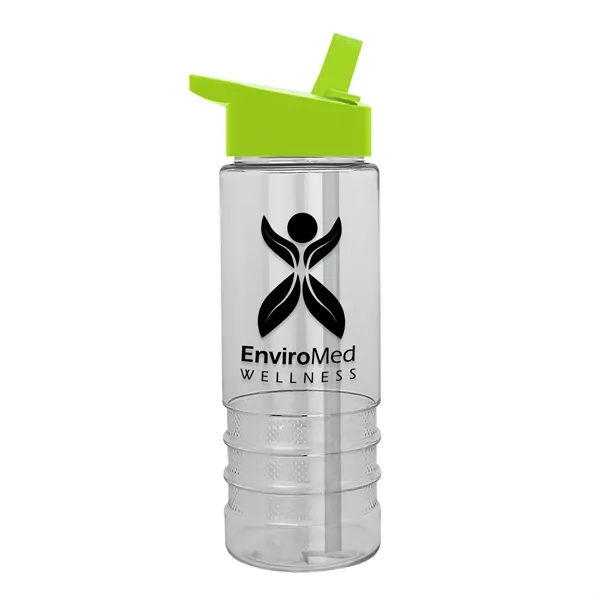 Salute-2, 24 oz Transparent Bottle with Flip Straw Lid... from ASI 40480 Koozie Group