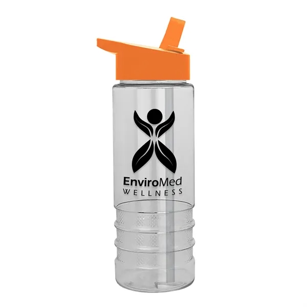 Salute-2, 24 oz Transparent Bottle with Flip Straw Lid... from ASI 40480 Koozie Group