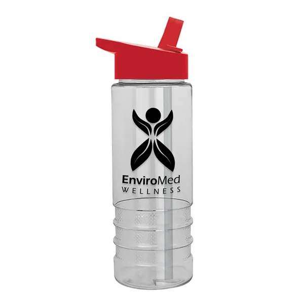 Salute-2, 24 oz Transparent Bottle with Flip Straw Lid... from ASI 40480 Koozie Group