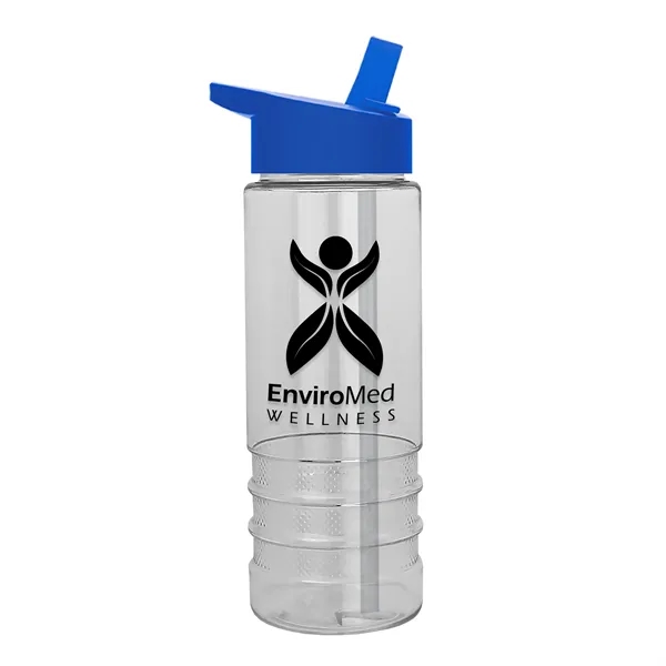 Salute-2, 24 oz Transparent Bottle with Flip Straw Lid... from ASI 40480 Koozie Group