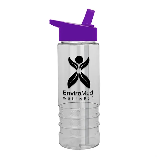 Salute-2, 24 oz Transparent Bottle with Flip Straw Lid... from ASI 40480 Koozie Group