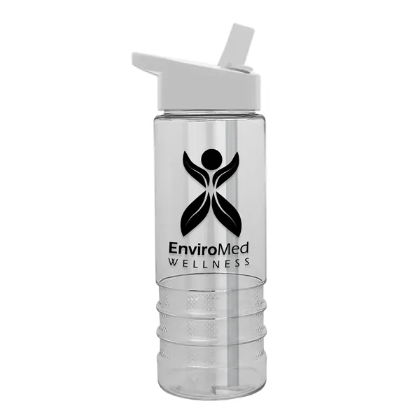 Salute-2, 24 oz Transparent Bottle with Flip Straw Lid... from ASI 40480 Koozie Group