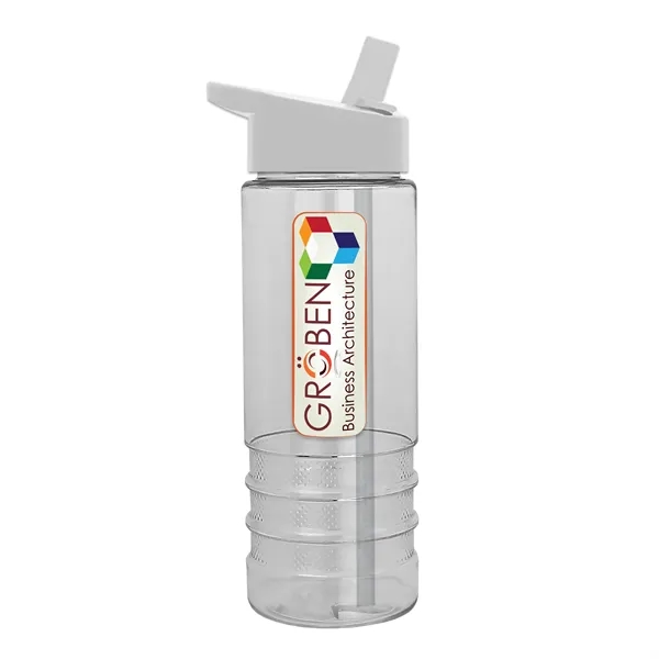 Salute-2, 24 oz Transparent Bottle with Flip Straw Lid... from ASI 40480 Koozie Group