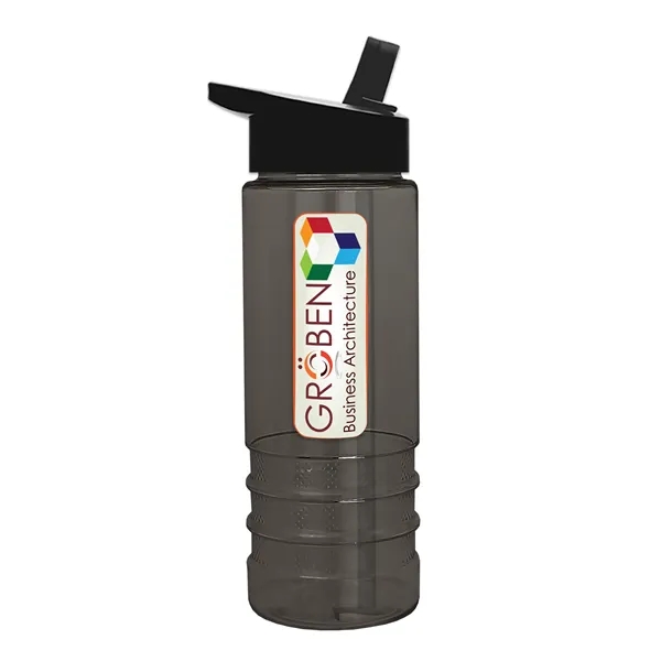 Salute-2, 24 oz Transparent Bottle with Flip Straw Lid... from ASI 40480 Koozie Group