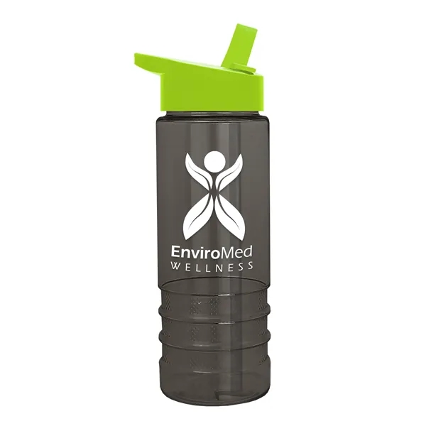 Salute-2, 24 oz Transparent Bottle with Flip Straw Lid... from ASI 40480 Koozie Group