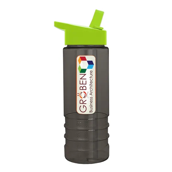 Salute-2, 24 oz Transparent Bottle with Flip Straw Lid... from ASI 40480 Koozie Group