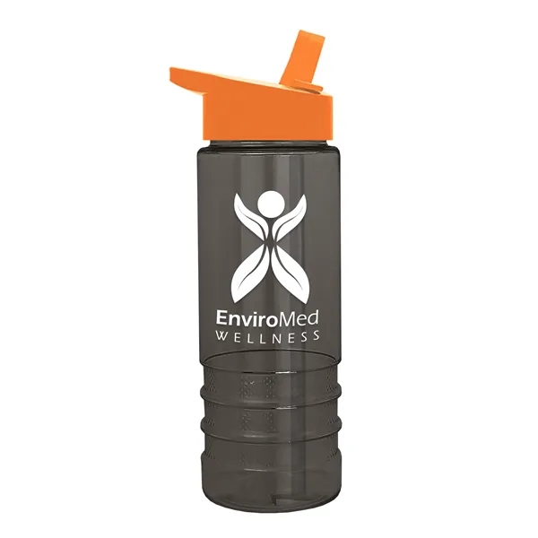 Salute-2, 24 oz Transparent Bottle with Flip Straw Lid... from ASI 40480 Koozie Group