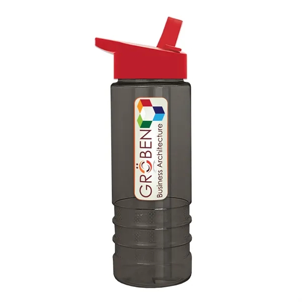 Salute-2, 24 oz Transparent Bottle with Flip Straw Lid... from ASI 40480 Koozie Group