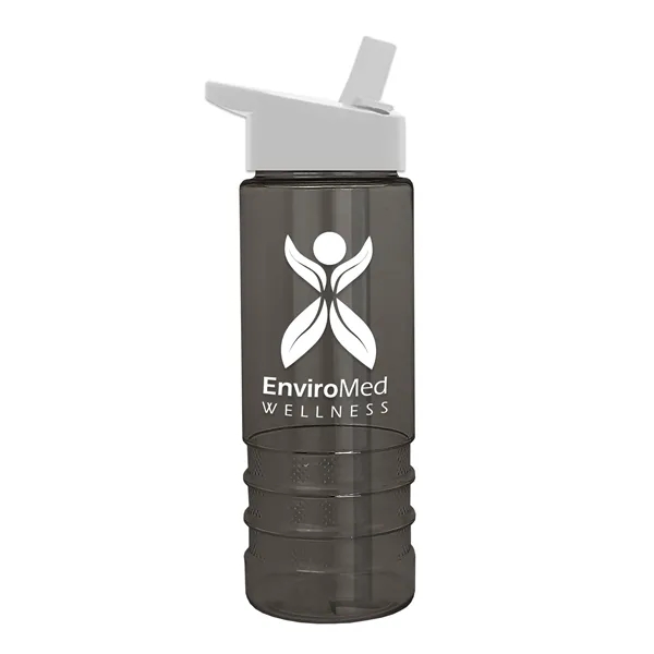 Salute-2, 24 oz Transparent Bottle with Flip Straw Lid... from ASI 40480 Koozie Group