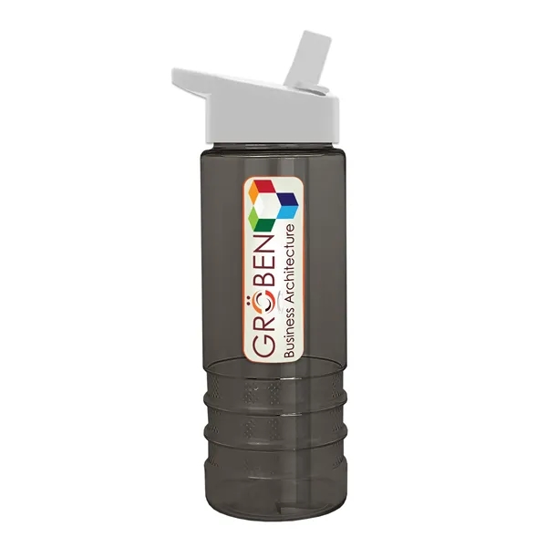 Salute-2, 24 oz Transparent Bottle with Flip Straw Lid... from ASI 40480 Koozie Group