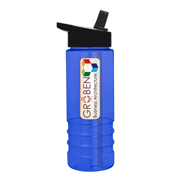 Salute-2, 24 oz Transparent Bottle with Flip Straw Lid... from ASI 40480 Koozie Group