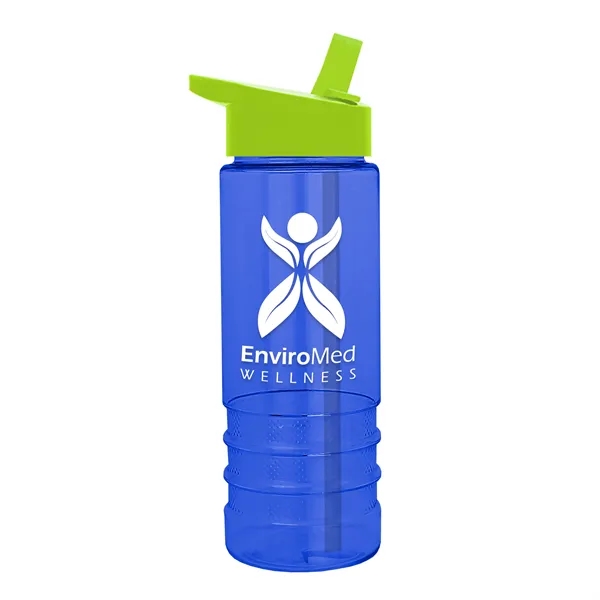 Salute-2, 24 oz Transparent Bottle with Flip Straw Lid... from ASI 40480 Koozie Group