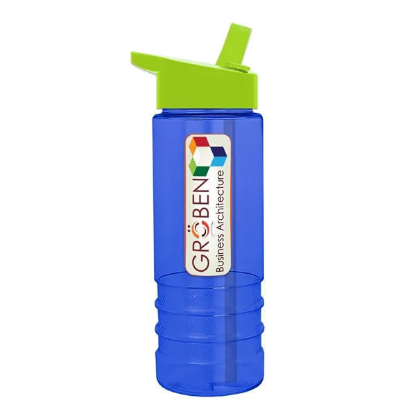 Salute-2, 24 oz Transparent Bottle with Flip Straw Lid... from ASI 40480 Koozie Group