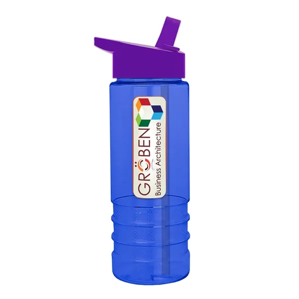 Salute-2, 24 oz Transparent Bottle with Flip Straw Lid... from ASI 40480 Koozie Group