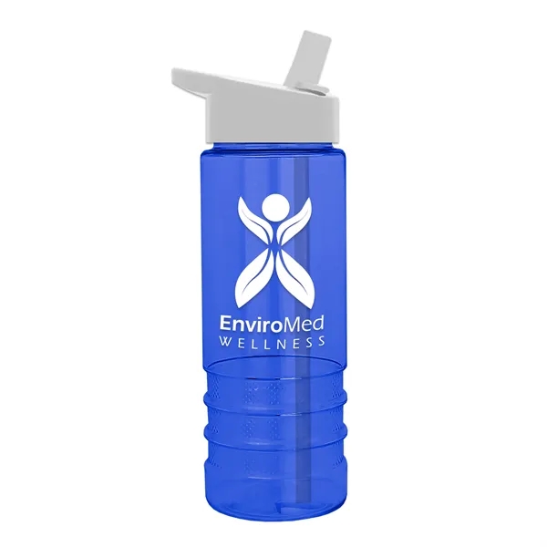 Salute-2, 24 oz Transparent Bottle with Flip Straw Lid... from ASI 40480 Koozie Group