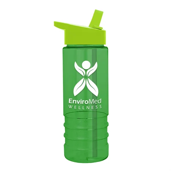 Salute-2, 24 oz Transparent Bottle with Flip Straw Lid... from ASI 40480 Koozie Group