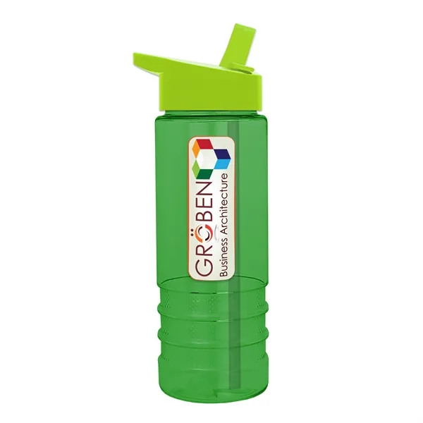 Salute-2, 24 oz Transparent Bottle with Flip Straw Lid... from ASI 40480 Koozie Group