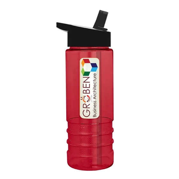 Salute-2, 24 oz Transparent Bottle with Flip Straw Lid... from ASI 40480 Koozie Group