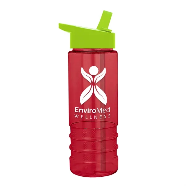 Salute-2, 24 oz Transparent Bottle with Flip Straw Lid... from ASI 40480 Koozie Group