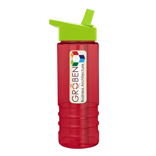 Salute-2, 24 oz Transparent Bottle with Flip Straw Lid... from ASI 40480 Koozie Group