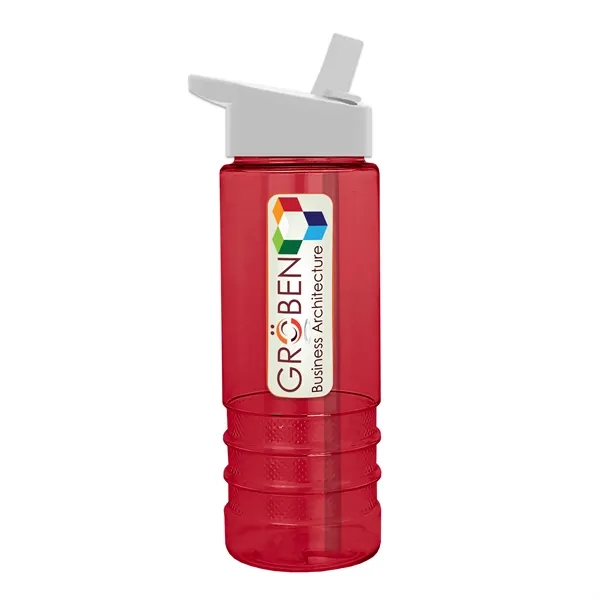 Salute-2, 24 oz Transparent Bottle with Flip Straw Lid... from ASI 40480 Koozie Group