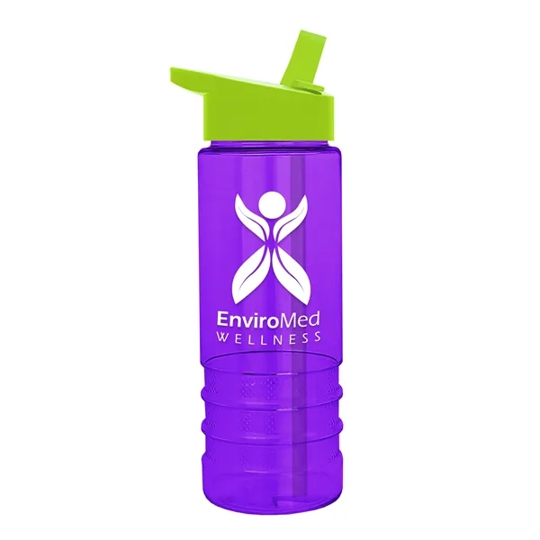 Salute-2, 24 oz Transparent Bottle with Flip Straw Lid... from ASI 40480 Koozie Group