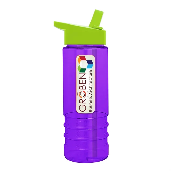 Salute-2, 24 oz Transparent Bottle with Flip Straw Lid... from ASI 40480 Koozie Group