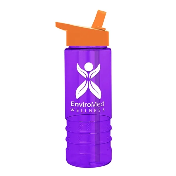 Salute-2, 24 oz Transparent Bottle with Flip Straw Lid... from ASI 40480 Koozie Group