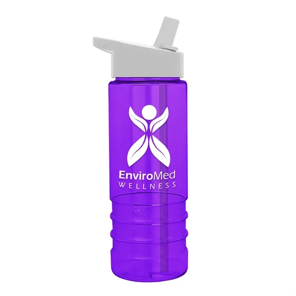 Salute-2, 24 oz Transparent Bottle with Flip Straw Lid... from ASI 40480 Koozie Group