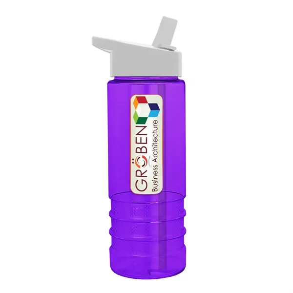 Salute-2, 24 oz Transparent Bottle with Flip Straw Lid... from ASI 40480 Koozie Group