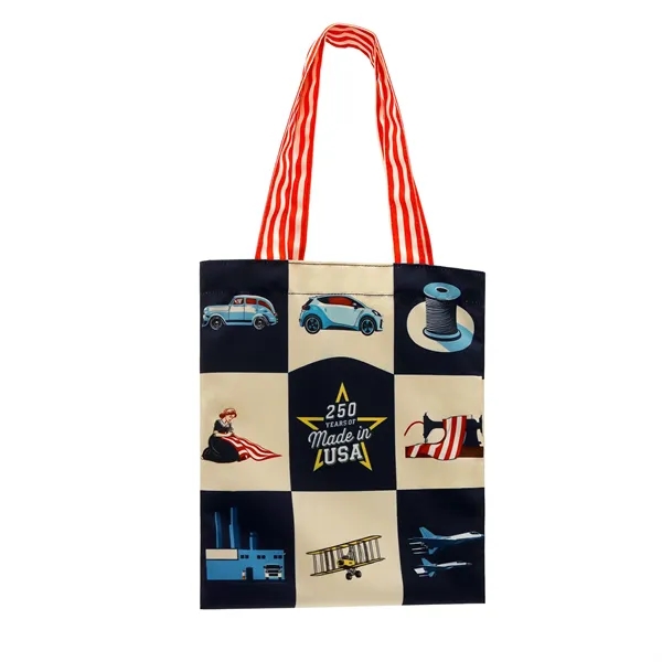 Union/USA Made durable 600D poly duck flat tote with dye sublimated... from ASI 73775 Unionwear