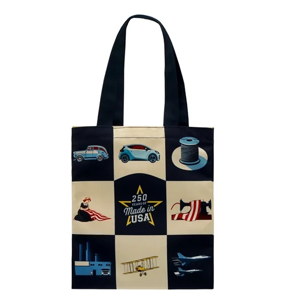 Union/USA Made durable dye sublimated 600D poly duck flat tote with... from ASI 73775 Unionwear