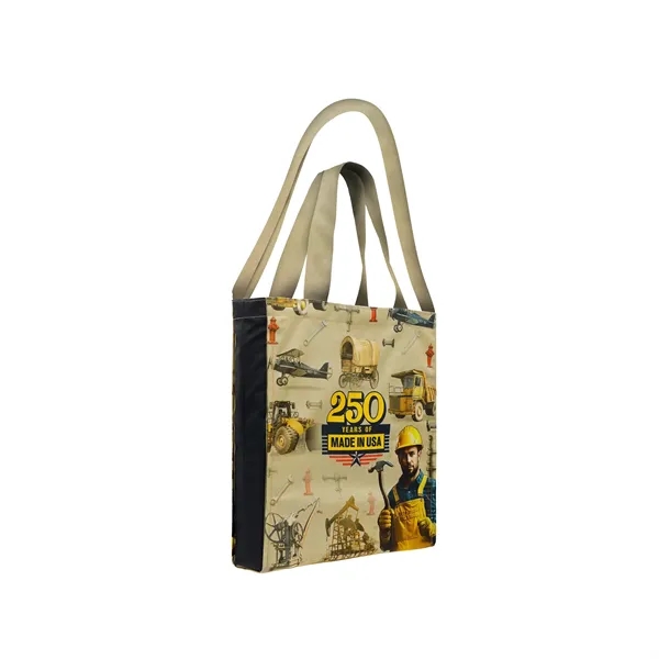 Union/USA Made union label dye sublimated 600D poly duck tote with... from ASI 73775 Unionwear