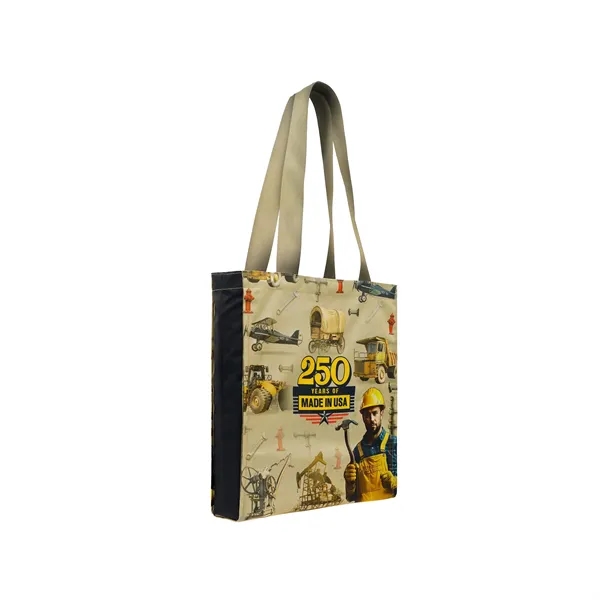 Union/USA Made union label dye sublimated 600D poly duck tote with... from ASI 73775 Unionwear