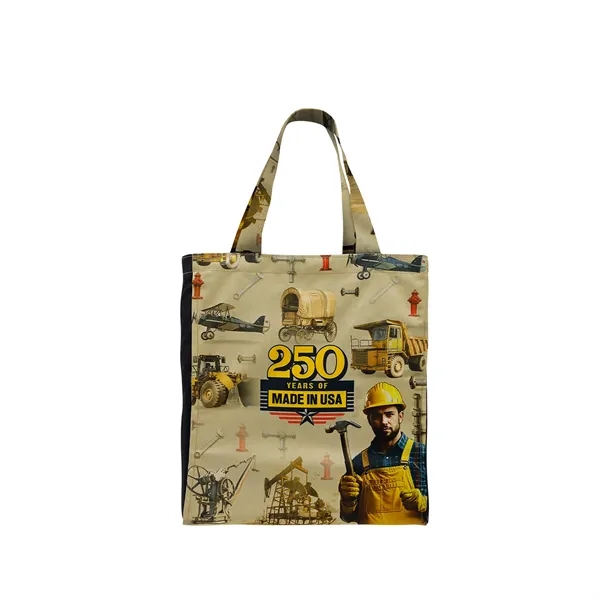 Union/USA Made dye sublimated 600D poly duck tote with bound edges,... from ASI 73775 Unionwear