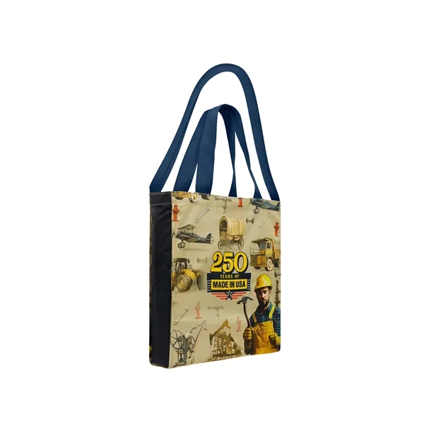 Union/USA Made dye sublimated 600D poly duck tote with bound edges,... from ASI 73775 Unionwear