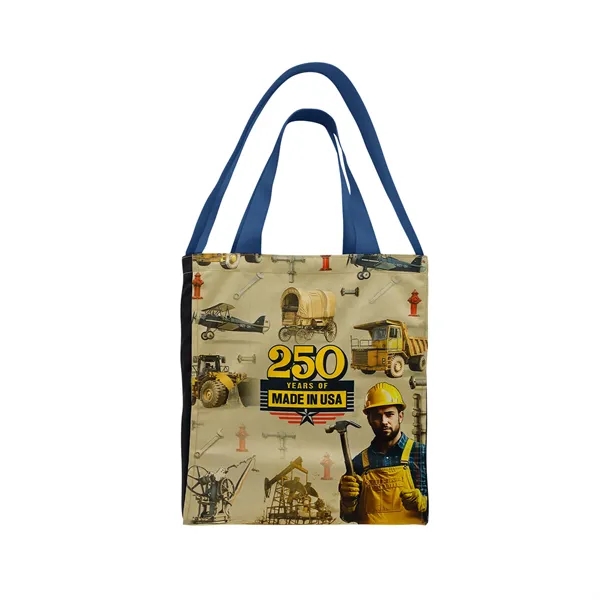 Union/USA Made dye sublimated 600D poly duck tote with bound edges,... from ASI 73775 Unionwear