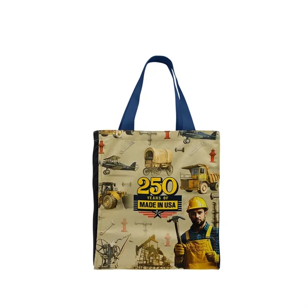 Union/USA Made union label dye sublimated 600D poly duck tote with... from ASI 73775 Unionwear