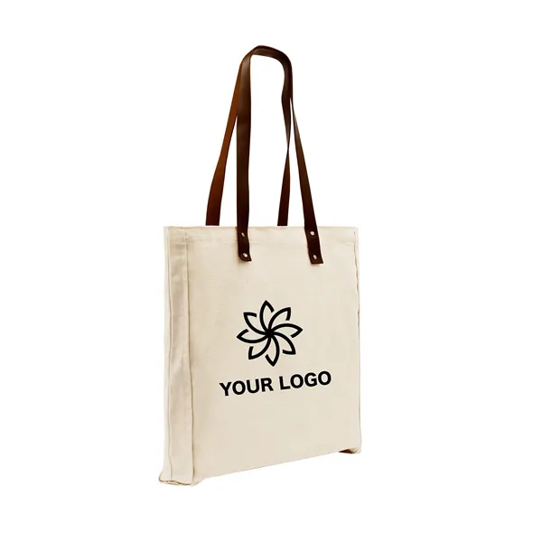 Union/USA Made durable 10 oz natural cotton canvas tote with riveted... from ASI 73775 Unionwear