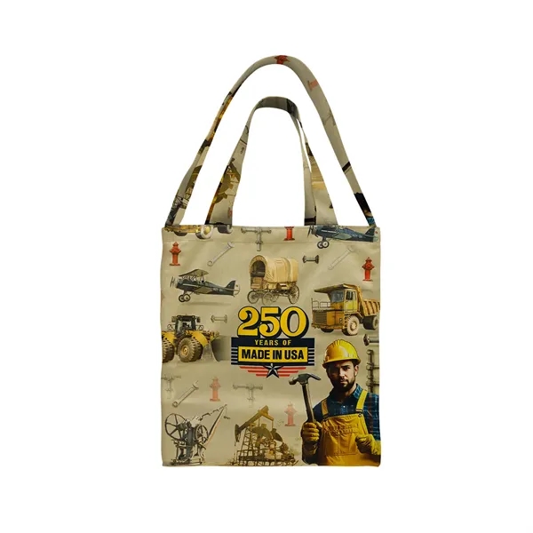 Union/USA Made dye sublimated 600D poly duck tote with printed handles,... from ASI 73775 Unionwear
