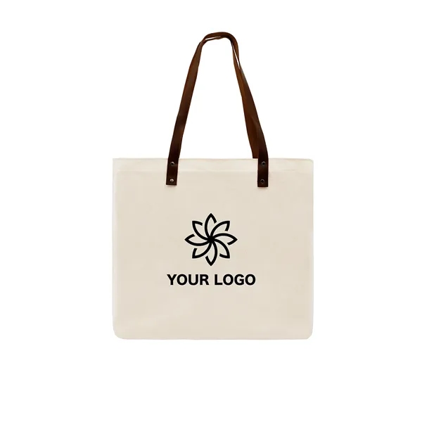 Union/USA Made durable 10 oz natural cotton canvas tote with riveted... from ASI 73775 Unionwear