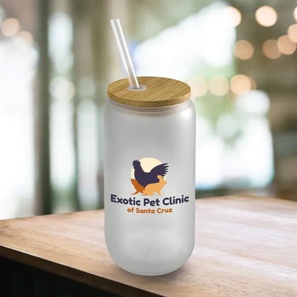 Bamboo Frosted Glass Tumbler... from ASI 30208 A P Specialties / AP Specialties