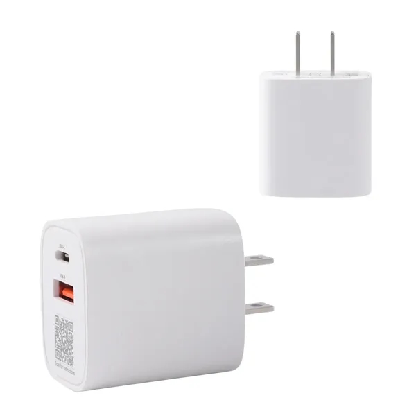 20W 2- Port PD Wall Charger with Dual Outputs... from ASI 36730 Ariel Premium Supply Inc