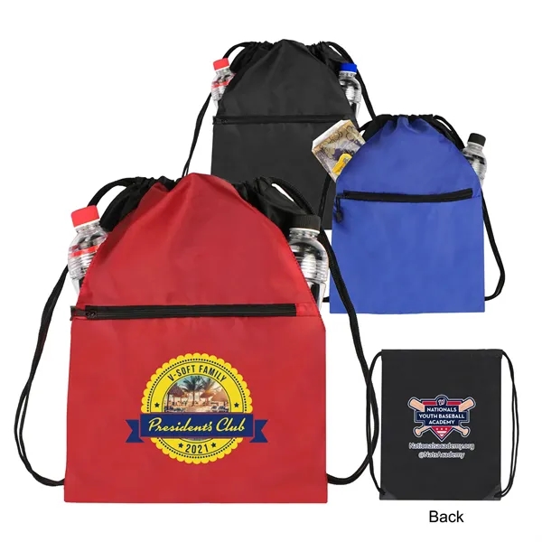 made of 210D PU-coated polyester, features a secure cinch-top main compartment,... from ASI 41511 Brainchild USA Inc / BrainChild Gift Club