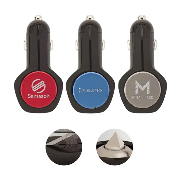 Furios 3-in-1 2.4A Dual USB Car Charger... from ASI 67866 Logomark/Valumark