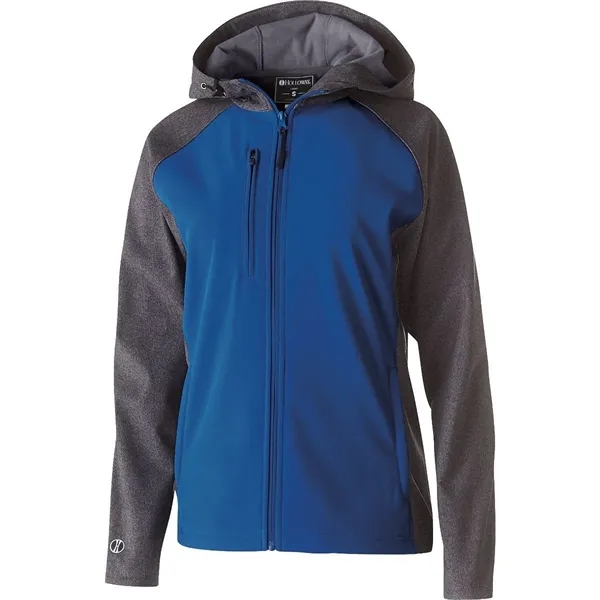 The Ladies Raider Softshell Jacket is made from a lightweight blend... from ASI 37461 Augusta Sportswear / Holloway Sportswear