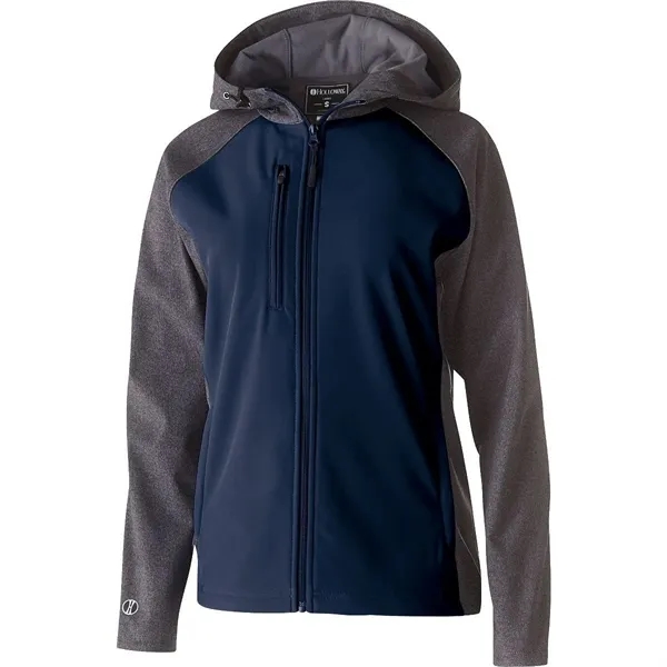 The Ladies Raider Softshell Jacket is made from a lightweight blend... from ASI 37461 Augusta Sportswear / Holloway Sportswear
