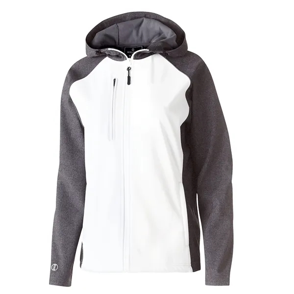 The Ladies Raider Softshell Jacket is made from a lightweight blend... from ASI 37461 Augusta Sportswear / Holloway Sportswear