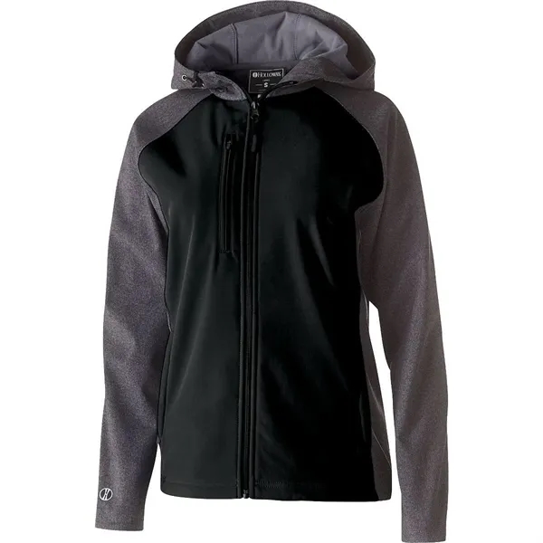 The Ladies Raider Softshell Jacket is made from a lightweight blend... from ASI 37461 Augusta Sportswear / Holloway Sportswear