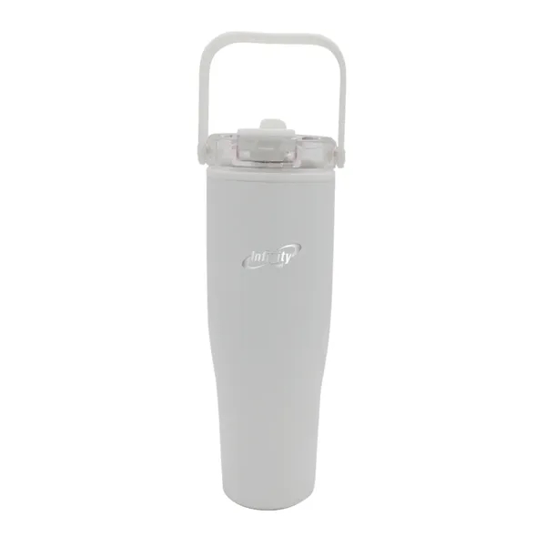 30 Oz. Recycled Tumbler with Handle Lid, Laser, Standard... from ASI 30270 Aakron Line